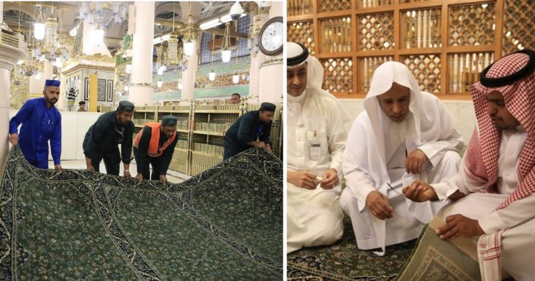 Masjid Nabawi Ditukar Karpet Merah Ke Hijau, Persediaan Sambut Ramadan