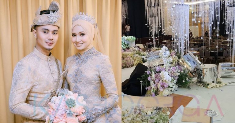 Kek Tumbang Di Majlis Resepsi, Netizen Puji Datuk Alha Tak Melenting. Doakan Keduanya Murah Rezeki & Bahagia Till Jannah!