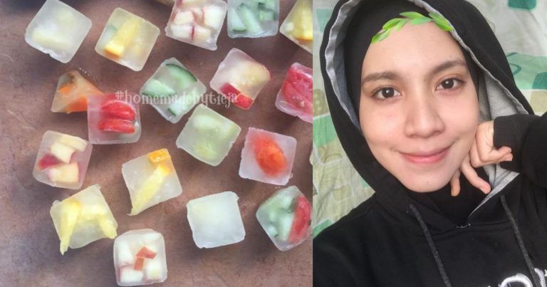 Wanita Ini Kongsi Cara Nak Cantik Guna Buahan Yang Dibuat ‘Cube Ice’. Confirm Halal & Selamat!