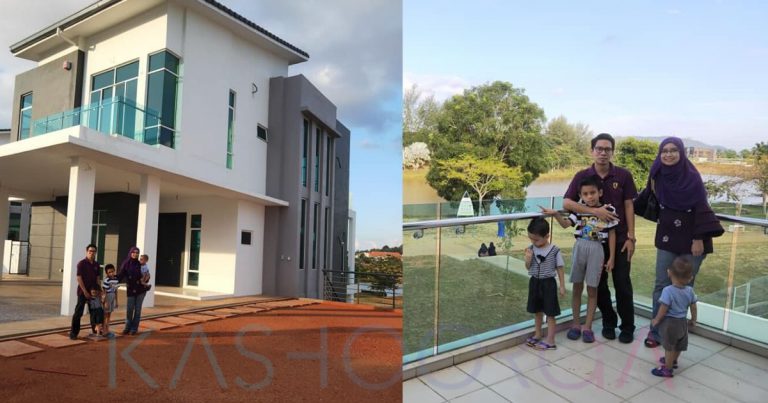 Lepas 9 Tahun, Lelaki Ini Berjaya Realisasikan Impian Zaman Kanak-Kanak Isterinya, Idam Rumah Banglo Tepi Tasik