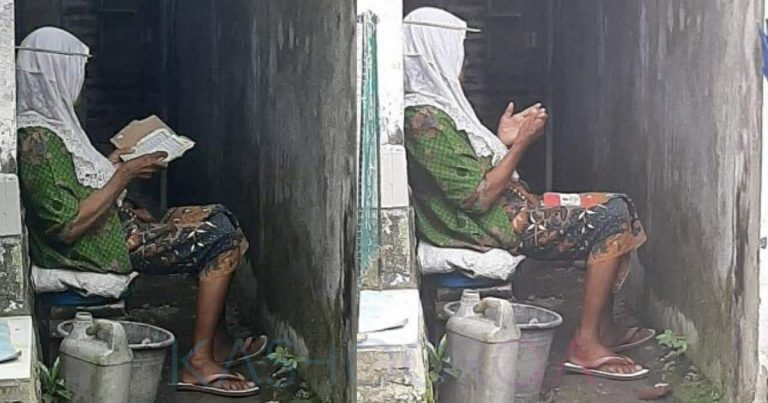 “Ya Allah Kabulkanlah Doanya” – Netizen Sebak Lihat Nenek Ini Habiskan Sisa Hidup Di Lorong Sempit Baca Al-Quran