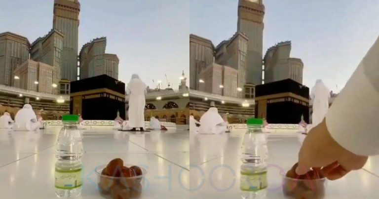 Untungnya Yang Dapat Peluang Buka Puasa Depan Masjidil Haram, Tenang Tanpa Ribuan Manusia Setiap Tahun