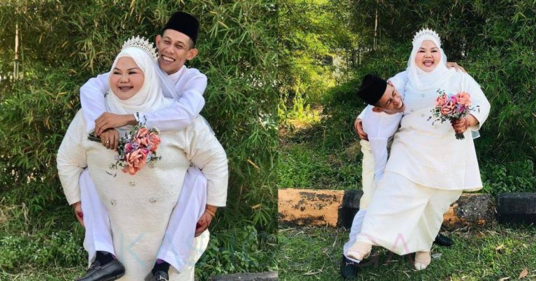 Viral Pengantin Comel Pikul Suami Rupanya Dah Kenal Sejak Sekolah Lagi. Netizen Doakan Bahagia Till Jannah!