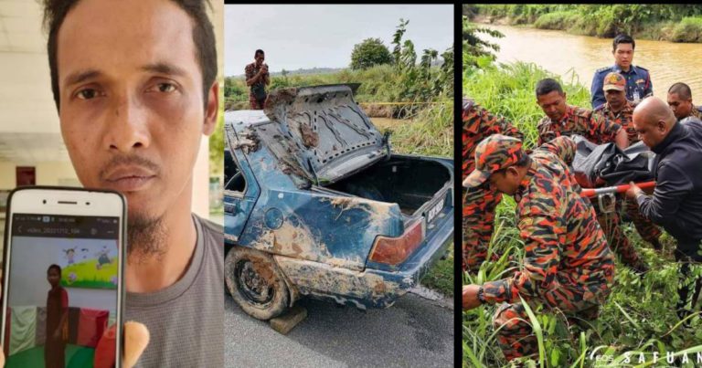 ‘Allahuakbar, Sedihnya.’ Kereta Terbabas Dalam Sungai, Budak 12 Tahun Meninggal Depan Mata Mak, Abah