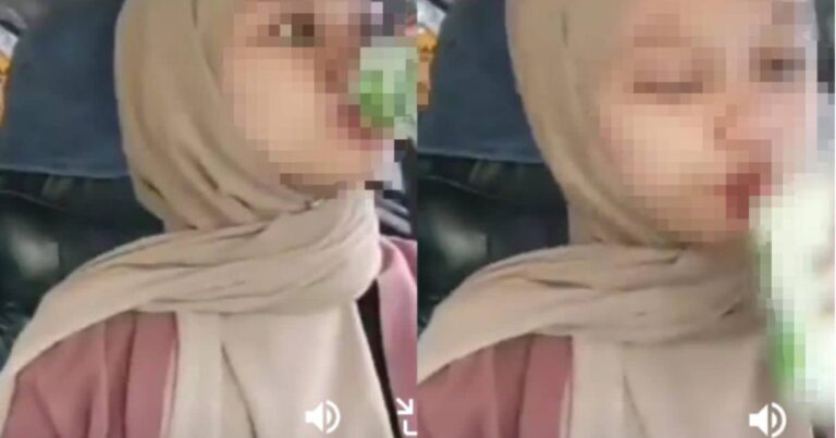 ‘Tahu Haram, Tapi Saya Tengah Down Gila.’ Wanita Bertudung Dikecam Minum Air Beralkohol