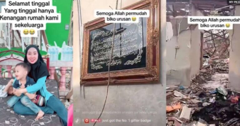 Rumah Musnah Terbakar, Bingkai Ayat Kursi Tak Pecah. ‘Nenek Sedang Berpuasa Selamat Walaupun Dihempap Bumbung.’